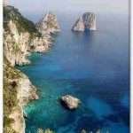 The Faraglioni Rocks off the Island of Capri Italy