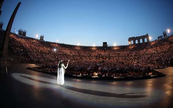 Performance of Aida at the Arena di Verona Opera Festival