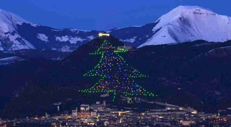World’s Biggest Christmas Tree in Gubbio, Umbria