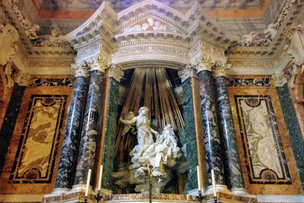 Ecstasy of Saint Teresa sculpture in Santa Maria della Vittoria in Rome