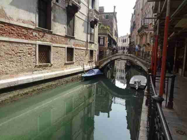 A placid canal in Venice