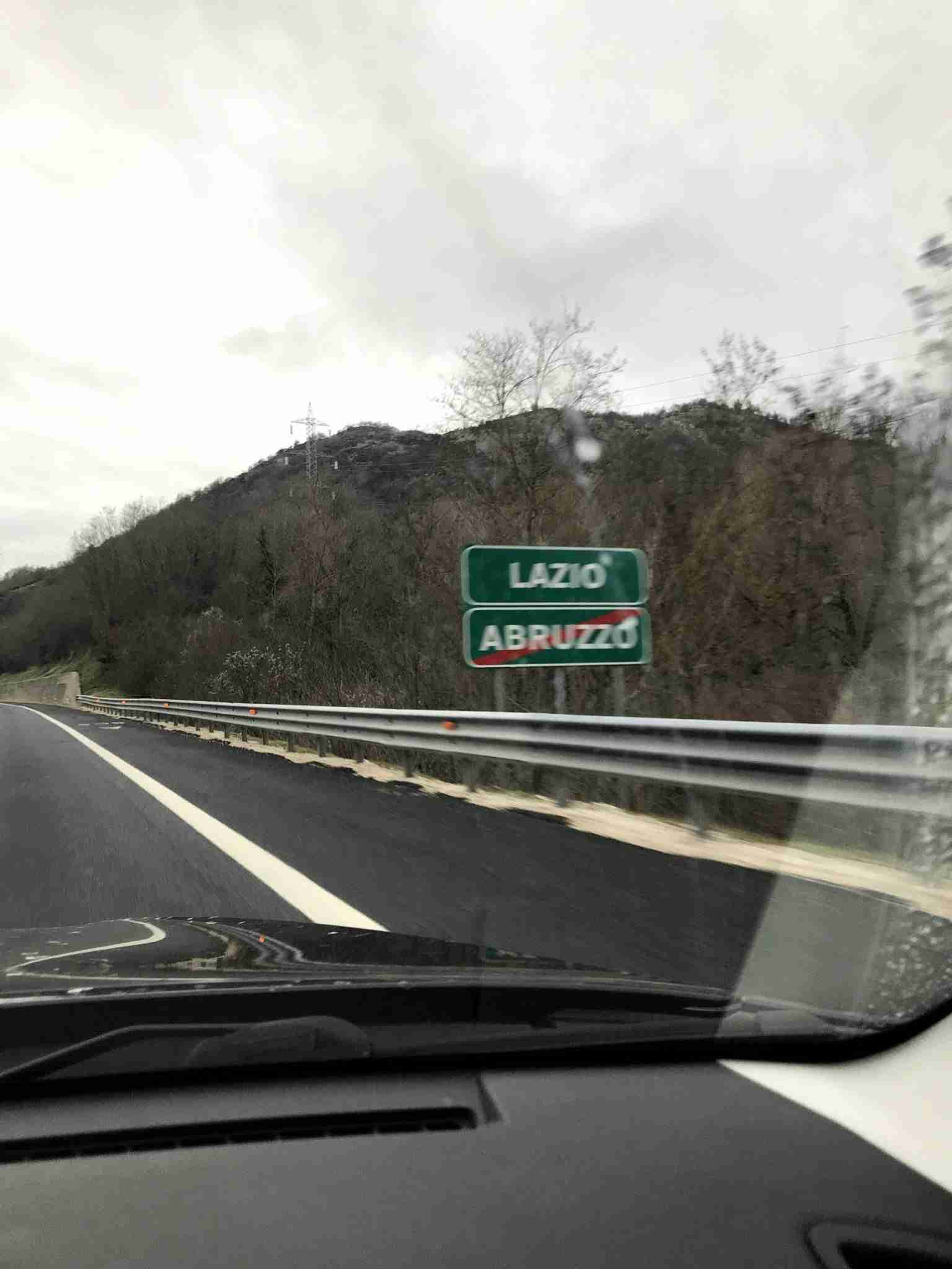 Leaving Abruzzo for Lazio
