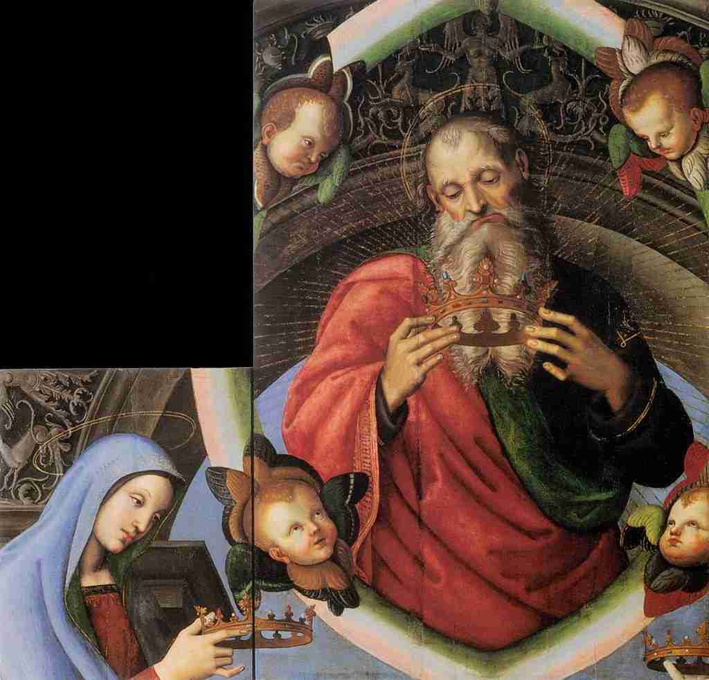 God the Father and the Virgin Mary, a fragment from the Baronci Altarpiece