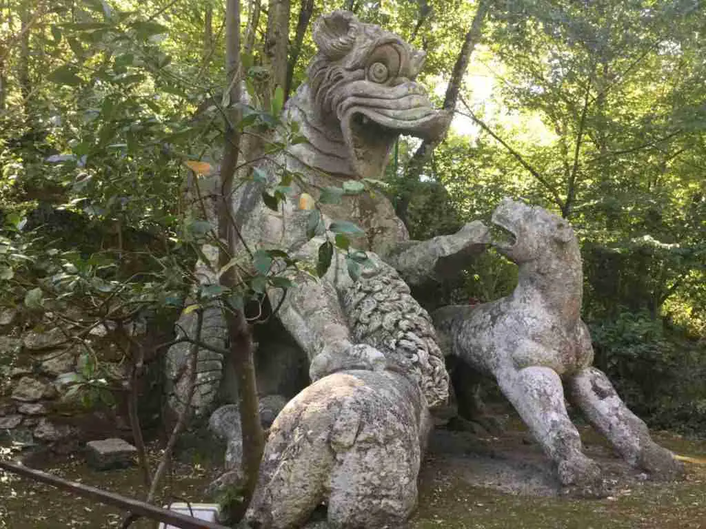 Monster sculpture in Bomarzo's Parco dei Mostri