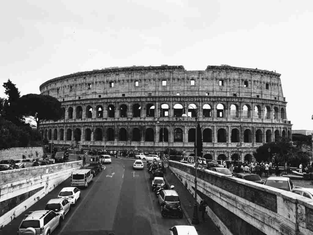 Colosseum in black and white