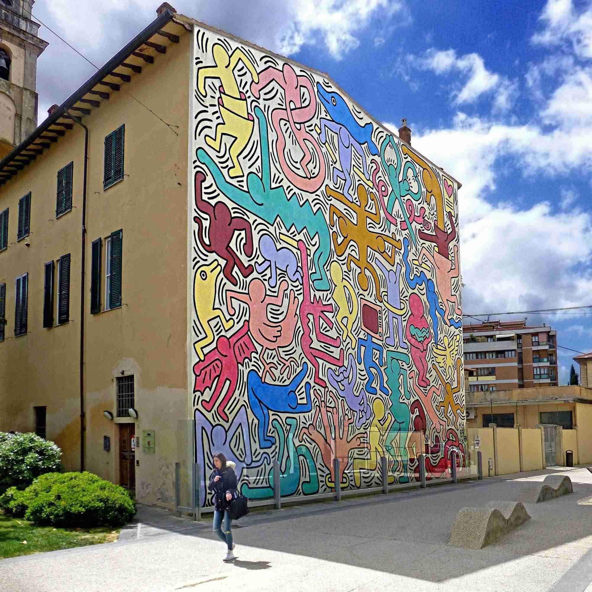 Keith Haring Mural "Tuttomondo" in Pisa, Tuscany