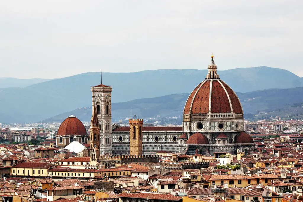 view of duomo from san miniato florence