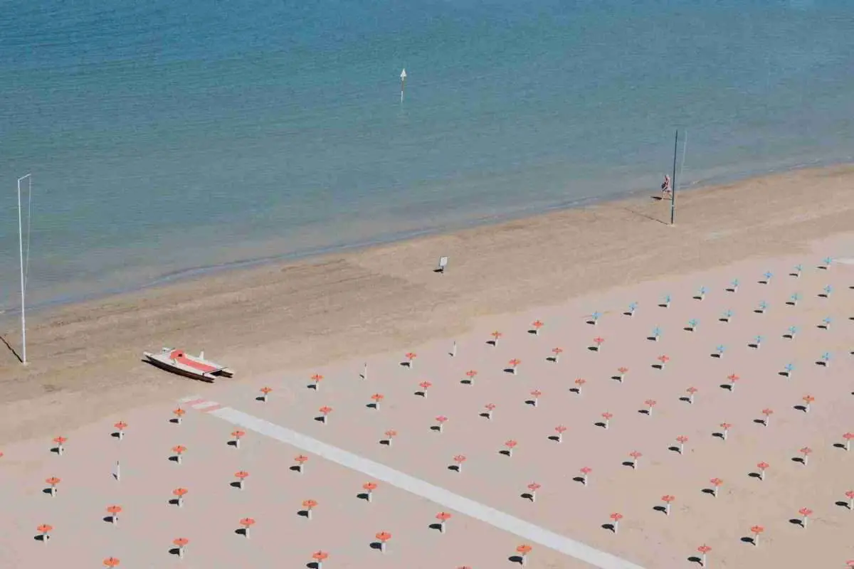 Rimini beach from above